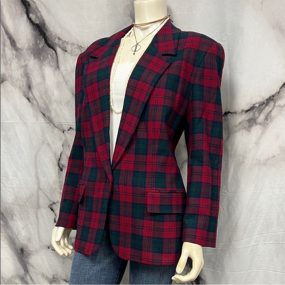 Pendleton Jackets & Blazers - * 1980s vintage Pendleton tartan plaid wool blazer